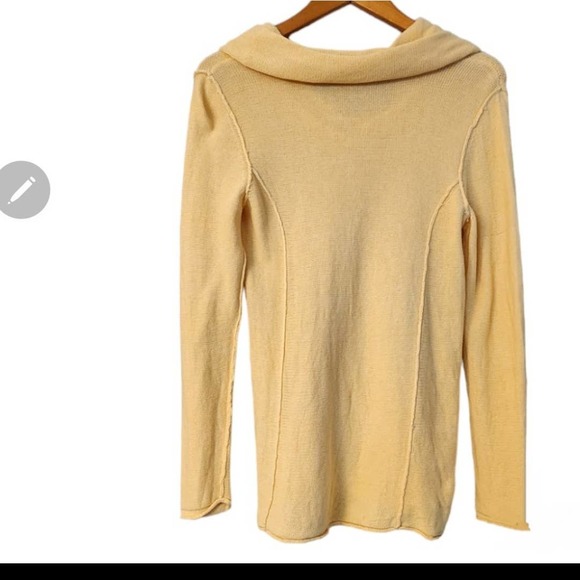 J Jill knit sweater yellow‎ cowl neck size medium - Picture 3 of 6